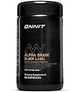 ONNIT Alpha Brain Black Label (80ct) Premium Citicoline Brain Supplement - Focus, Concentration &...