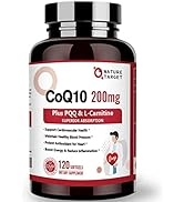 CoQ10-200mg with PQQ L-Carnitine & Omega-3s, High Absorption Coenzyme-Q10 with BioPerine, Support...