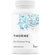 Thorne Zinc Picolinate 15mg - Highly Absorbable Zinc Supplement - Supports Wellness, Immune Syste...