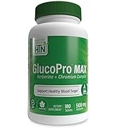 GlucoPro Max with Berberine, Chromium and Cinnamon | Healthy Glucose Support | Vegan, Non-GMO and...