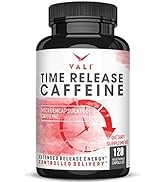 VALI Time Release Caffeine 100mg Pills - Smart Slow Release for Extended Energy & Focus. Advanced...