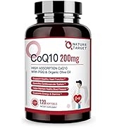 NATURE TARGET CoQ10-200mg-Softgels + PQQ with Organic-Olive-Oil - High Absorption-Coenzyme-Q10 - ...