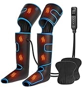 CINCOM Leg Massager with Heat, Air Compression Leg Massager for Circulation, Full Leg Massager wi...