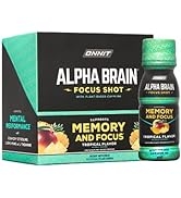 Onnit Alpha BRAIN Focus Energy Shot Supplement - Energy, Focus, Mood, Stress, Brain Booster Drink...