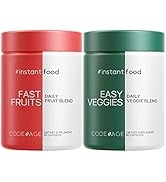 Instantfood Easy Veggies + Fast Fruits Vitamins Bundle, 30+ Daily Vegetables & Fruits, Whole Food...