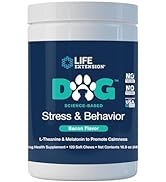 Life Extension Dog Stress & Behavior Soft Chews - Calming Dog Health Supplement - Promotes Relaxa...