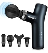 CINCOM Mini Massage Gun, Deep Tissue Percussion Massage Gun with 4 Speeds, Super Quiet Massage Gu...