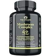 Mushroom Supplement 10in1 Mushroom Complex: Immune Support Mushrooms Lions Mane, Reishi, Turkey T...