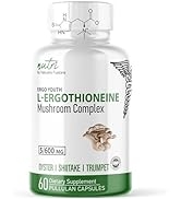 Nature's Fusions Nutri L Ergothioneine Supplements with Organic Mushroom Complex - 5mg L-Ergothio...