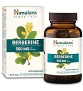 Himalaya Berberine 500 mg Capsule, 1 Month Supply, 2 Capsules Daily, Berberine HCL from Indian Ba...