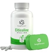 LongLifeNutri Citicoline CDP Choline 300mg - 120 Veg Caps | Made in USA | Brain Function & Memory...