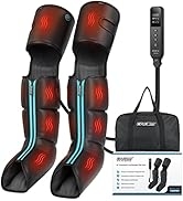 CINCOM Leg Massager - Upgraded Foot Calf Thigh Massager with Heat and Compression for Circulation...