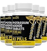 (5 Pack) Potassium Iodide Tablets 130 mg - (300 Tablets) EXP 10/2032 - Ki Pills Potassium Iodine ...