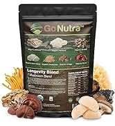 Go Nutra Mushroom Blend Organic | 7 Mushroom Complex Mushroom Blend Powder with Lions Mane, Chaga...