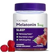 Natrol Melatonin 5mg, Dietary Supplement for Restful Sleep, 90 Strawberry-Flavored Gummies, 45 Da...