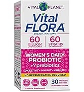 Vital Planet - Vital Flora Women’s Daily Shelf Stable Probiotic Supplement with 60 Billion Cultur...