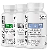 Youth & Tonic 3X Belly Bloating Pills for Puffiness, Water Debloat, Stomach, Gut & Colon Cleanse ...