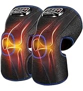 CINCOM Heated Knee Massager, Air Compression Knee Massager with Heat for Pain Relief Knee Brace W...