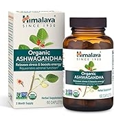 Himalaya Organic Ashwagandha, 2 Month Supply for Stress Relief, USDA Certified Organic, Non-GMO, ...