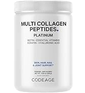 Codeage Multi Collagen Protein Powder with Biotin, Vitamin C, Keratin, Hyaluronic Acid, Vitamins ...