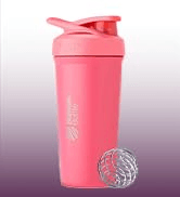 BlenderBottle Strada Shaker Cup Insulated Stainless Steel Water Bottle with Wire Whisk, 24-Ounce,...