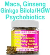 SHIZAM Energy & Brain Booster Gummies w Psychobiotic, 10000mg Maca, 1500mg Korean Panax Ginseng, ...