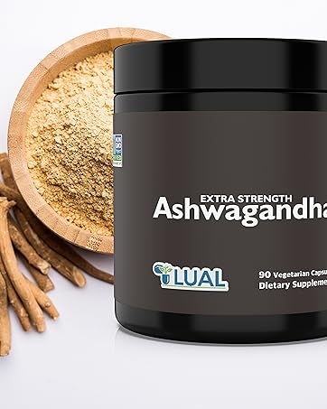 LUAL Ashwagandha, 1300mg, | Occasional Sleeplessness | KSM 66 Ashwaganda Extract 600mg