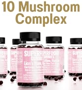 SHIZAM Auri-Boost Super-Food Mushroom Complex Gummies w Cordyceps Chaga Lions Mane | Mushrooms Gu...