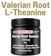 SHIZAM Valerian Root Gummies w/L Theanine Lemon Balm Chamomile Passion Flower Herb Extract Capsul...